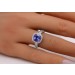 Tansanit Ring Platin 950 violett blauer Edelstein 2.5ct Brillanten Halo