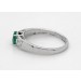 Smaragd Ring Platin 950 grüner Sambia Edelstein 0.80ct Brillanten 0.10ct 