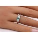 Smaragd Ring Platin 950 grüner Sambia Edelstein 0.80ct Brillanten 0.10ct 