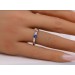Tansanit Ring Platin 950 violett blauer Edelstein 0.25ct Brillanten 0.03ct