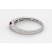 Rubin Ring Platin 950 roter Edelstein 0.25ct Brillanten 0.03ct 