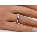 Rubin Ring Platin 950 roter Edelstein 0.25ct Brillanten 0.03ct 