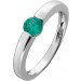 Smaragd Ring Platin 950 gruener Solitär Edelstein 0.55ct