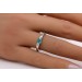 Smaragd Ring Platin 950 gruener Solitär Edelstein 0.55ct