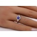 Tansanit Ring Platin 950 violett blauer Edelstein 0.90ct Brillanten 0.15ct 