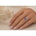 Tansanit Ring Platin 950 violett blauer Edelstein 0.90ct Brillanten 0.15ct 