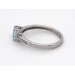 Blautopas Ring Platin 950 hellblauer Sky Blue Topaz Brillanten 0.05ct