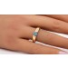 Diamant Ring Gold 585 14K blauer Solitär Brillant 0.50ct  