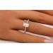 Diamantring Solitaer 1.8ct Gold 585 14K Lab Grown Emerald Cut