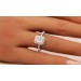 Diamantring 1.5ct  Halo Weissgold 585 14K Lab Grown Brillanten IGI