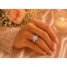 Diamantring Halo 2ct Emerald Cut Weissgold 585 14K Lab Grown Brillanten IGI 