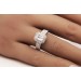 Diamantring Emerald cut Halo 1.90ct Weissgold 585 14K Lab Grown Brillanten 