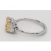 Diamantring 3ct Weissgold 585 fancy intense yellow Square cut
