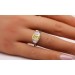 Diamantring 3ct Weissgold 585 fancy intense yellow Square cut