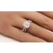Diamantring Set 3.0ct Weissgold 585 14L Lab Grown Brillanten Vorsteckring IGI