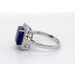 Saphir Ring Weißgold 585 14K blauer Edelstein Lab Grown Diamanten 