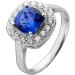 Tansanit Ring Weißgold 585 14K lila Edelstein Lab Grown Diamanten