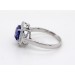 Tansanit Ring Weißgold 585 14K lila Edelstein Lab Grown Diamanten