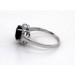 Saphir Ring Weißgold 585 14K blauer Edelstein Lab Grown Diamanten