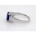 Saphir Ring Weißgold 585 14K blauer Edelstein Lab Grown Diamanten 