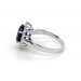 Saphir Ring Weißgold 585 14K blauer Edelstein Lab Grown Diamanten