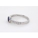 Saphir Ring Weißgold 585 14K blauer Edelstein Lab Grown Diamanten