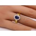 Saphir Ring Gelbgold 585 14K blauer Edelstein Lab Grown Diamanten