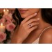 Rubin Ring Gelbgold 585 14K roter Edelstein Lab Grown Diamanten