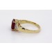 Rubin Ring Gelbgold 585 14K roter Edelstein Lab Grown Diamanten