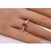 Rubin Ring Gelbgold 585 14K roter Edelstein Lab Grown Brillanten