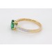 Smaragd Ring Gold 585 14K grüner Labor Edelstein Lab Grown Diamanten