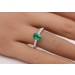 Smaragd Ring Gold 585 14K grüner Labor Edelstein Lab Grown Diamanten
