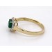 Smaragd Ring Gelbgold 585 14K grüner Edelstein Lab Grown Diamanten 