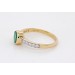 Smaragd Ring Gelbgold 585 14K grüner Edelstein Lab Grown Diamanten