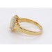 Opal Ring Gelbgold 585 orange roter Edelstein Lab Grown Diamanten 