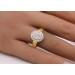 Opal Ring Gelbgold 585 orange roter Edelstein Lab Grown Diamanten 