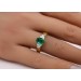 Smaragd Ring Gold 585 14K grüner Lab Grown Edelstein Lab Grown Diamanten