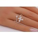 Blumen Ring Gold 585 14K Natur Diamanten 0.32ct