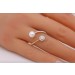 Perlen Ring Gold 585 14K Perle 6.8mm Natur Diamanten 0.20ct