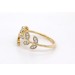 Brillant Ring Blüte Lorbeer Gold 585 14 K Natur Diamanten 0.18ct