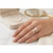 Perlen Ring Gold 585 14K Natur Diamanten 0.04ct Süßwasser Perlen
