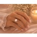 Perlen Ring Gold 585 14K Natur Diamanten 0.11ct Süßwasser Perle