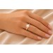 Perlenring Spannring Gold 585 14K Weisse Perle 9mm