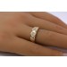 Ring Gold 333 8 Karat weiße Zirkonia Steine