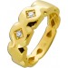 Ring Gold 333 8 Karat weiße Zirkonia Steine
