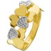 Herz Ring Gelbgold 333 8K weiße Zirkonia Steine