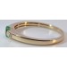 Smaragd Ring Gold 585 14K grüner Edelstein Natur Diamanten 0.03ct