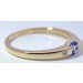 Tansanit Ring Gold 585 14K blauer Edelstein Natur Diamanten 0.03ct