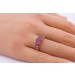 Rhodolit Ring Gold 375 9K rote Natur Edelsteine 3.4ct