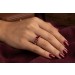 Rhodolit Ring Gold 375 9K rote Natur Edelsteine 3.4ct